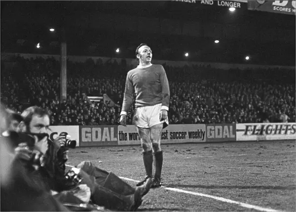 Nobby Stiles for Manchester United, during the FA Cup Semi-Final against Leeds United at