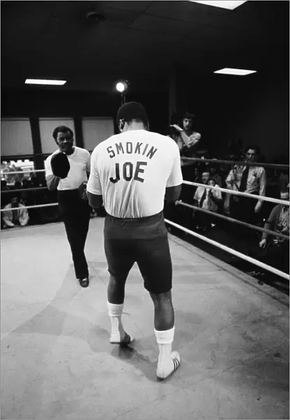 Joe Frazier preparing for his second fight with Muhammad Ali. 21st January 1974