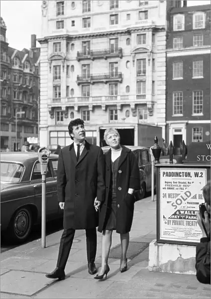 Tom Jones pop star and his wife Lyn Jones in London do some house hunting now that