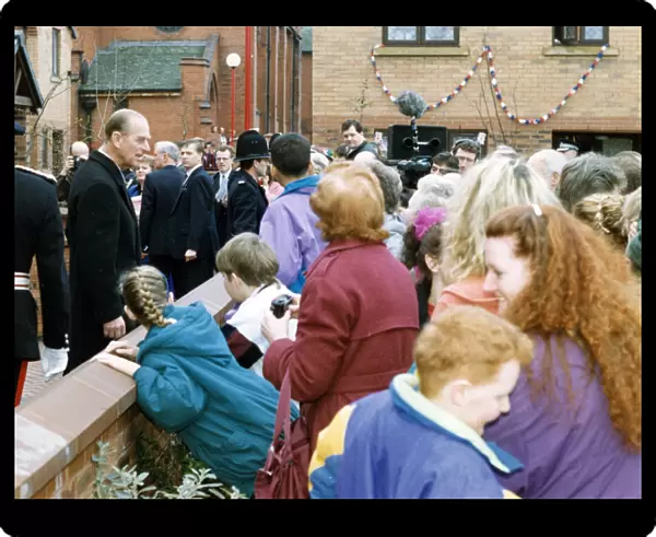 Prince Philip, Duke of Edinburgh visits Manchester. 5th March 1993