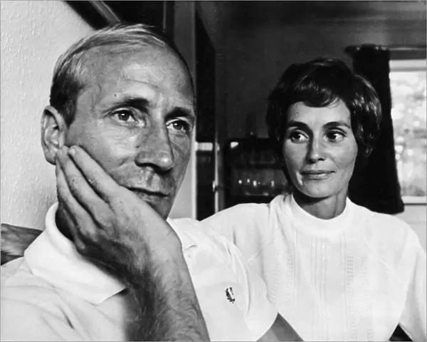 Bobby Charlton and his wife Norma Charlton at home in Lymm, Cheshire