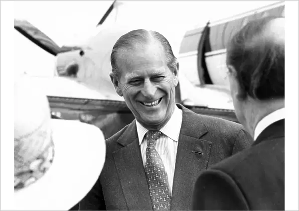 Prince Philip, Duke of Edinburgh in Manchester. 12th July 1979