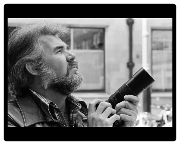 Recording star Kenny Rogers, a keen amateur photographer, pictured in London