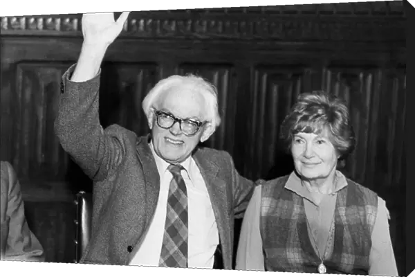 Michael Foot and wife Jill Craigie after his election as leader of the Labour party