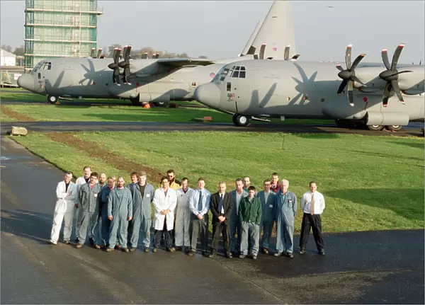 Hand over of planes at Marshall Aerospace - City Airport, Cambridge. 23rd November 1999