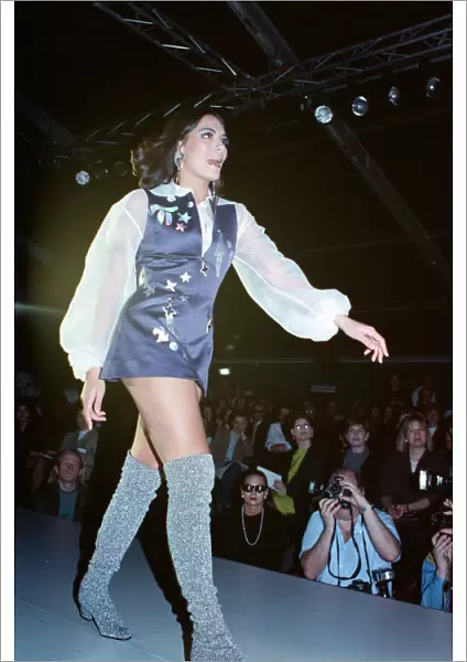 Betty Boo appears in the Arabella Pollen fashion show. 9th March 1991