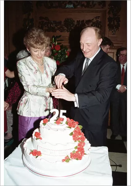 Neil and Glenys Kinnock celebrate their 26th wedding anniversary at Temple, London