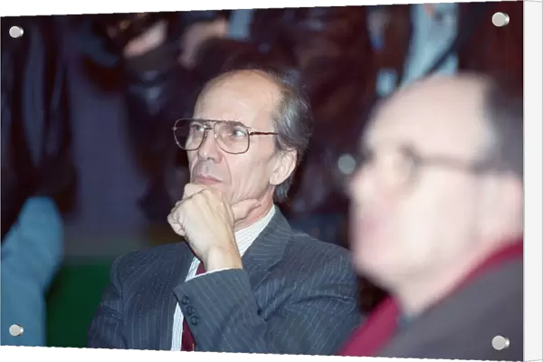 Norman Tebbit at the launch of the Conservative party election manifesto. 18th March 1992