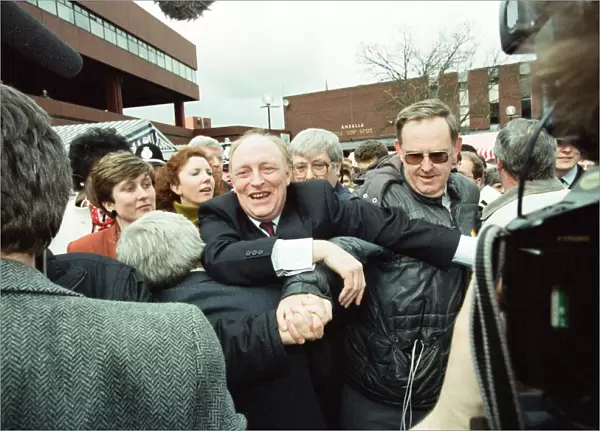 Labour leader Neil Kinnock visits Redditch, Worcestershire