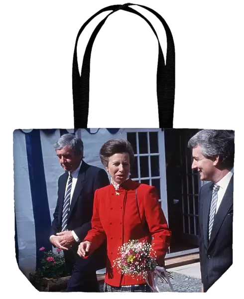 Princess Anne the Princess Royal on walkabout in Ayrshire Scotland August 1989