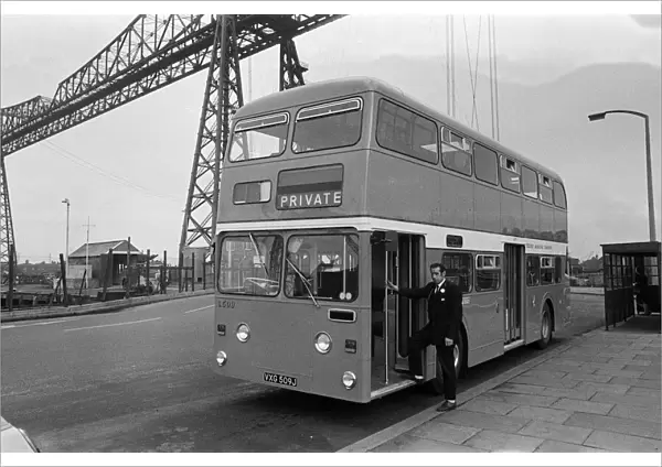 New low loader bus in Middlesbrough. 1971