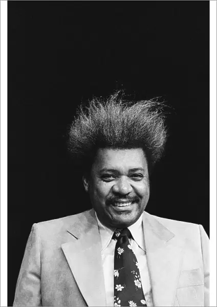 Promotor Don King in Steel Pier, Atlantic City, New Jersey for the fight between John