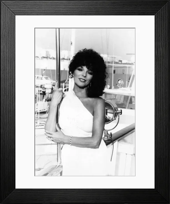 Framed Print : Joan Collins Quayside Print at Cannes 1979 Framed Print : Joan Collins Quayside Print at Cannes 1979