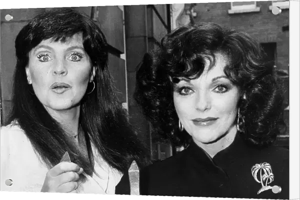Joan Collins and Pauline Collins at TV photocall - November 1980