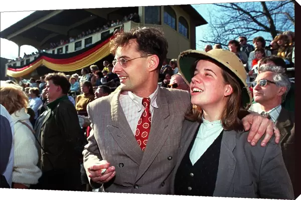 German horse race crowd 1990, February 1990