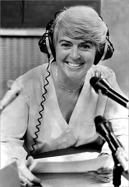 Gloria Hunniford in radio studio smiling - July 1981 13  /  07  /  1981