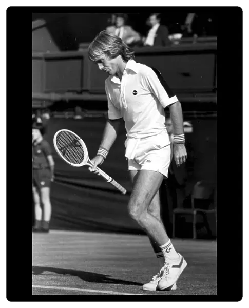 John Lloyd after losing his match at The Wimbledon Tennis Championships - June 1979