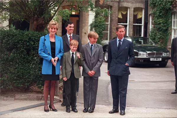 PRINCE AND PRINCESS OF WALES ABOUT TO TAKE PRINCE WILLIAM TO ETON FOR HIS FIRST DAY