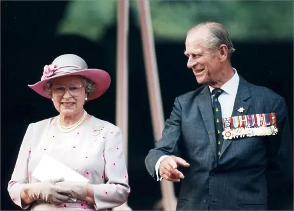 Queen Elizabeth II and Prince Philip. January 1995