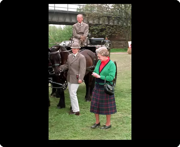 Th Duke of Edinburgh. Queen Elizabeth II and Prince Philip at the Windsor horse show