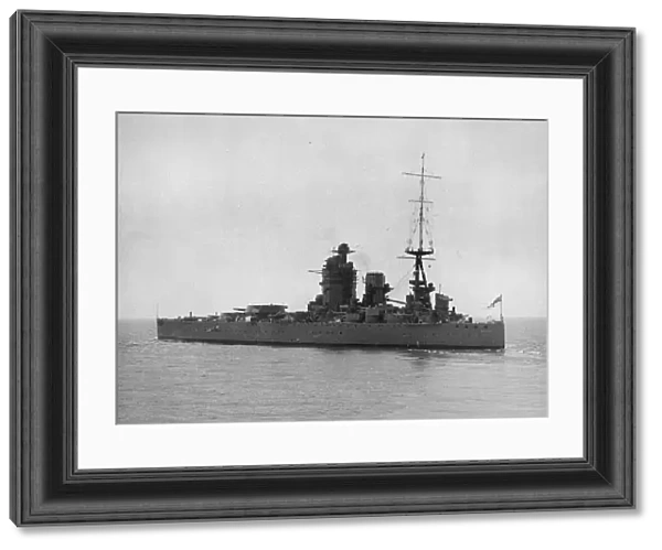 HMS Nelson (pennant number: 28) seen here at a fleet review prior to the second world war