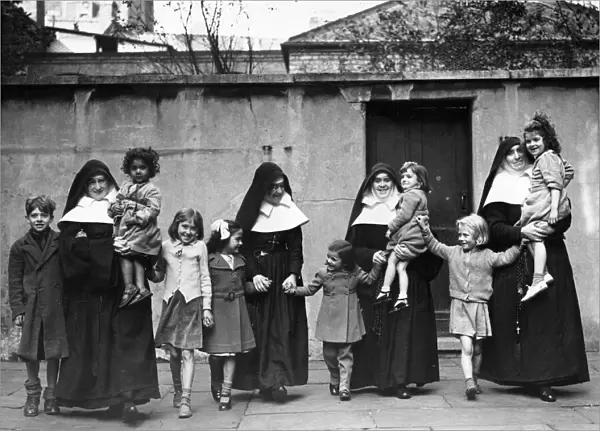 Sisters of Mercy looking after the homeless children of the East End of London