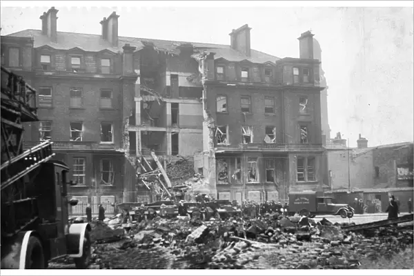 Salford Royal Hospital, after an air raid during The Manchester Blitz of World War Two