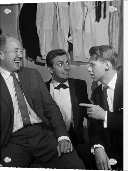 Left to right, Noel Whitcomb, Des O Connor and Peter Goodwright. 30th July 1963