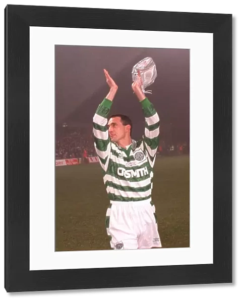 Paul McStay saluting the fans after the friendly testimonial Celtic Manchester United