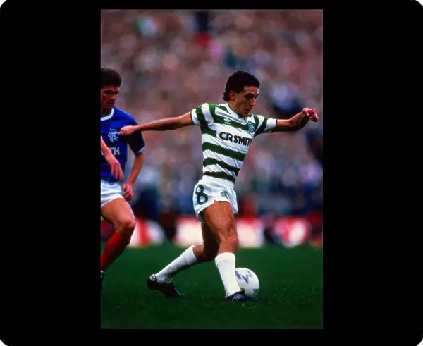 Paul McStay in action against Rangers 1986