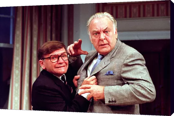 DONALD SINDEN AND MICHAEL WILLIAMS IN THE STAGE PLAY OUT OF ORDER