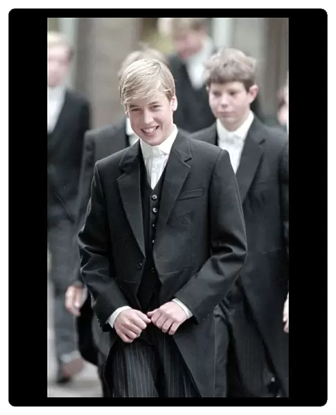 PRINCE WILLIAM OF WALES ATTENDS HIS FIRST DAY AT ETON COLLEGE - SEPTEMBER 1995