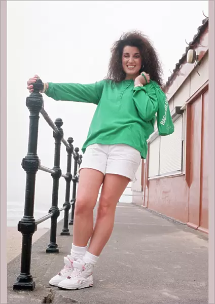 Redcar Fashion, Monday 23rd April 1990, Christine wears a Green Long Sleeved Blouse with