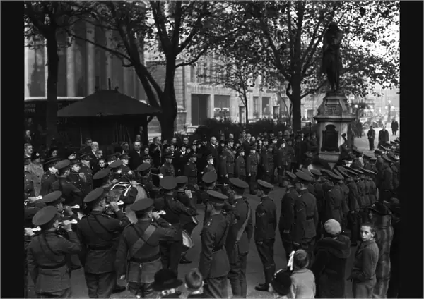 Colston Day 1937, Colston Cadets, boys of Colstons School pay respects to their
