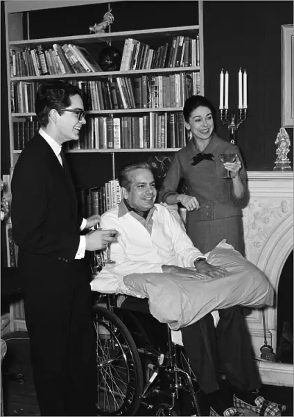 Dame Margot Fonteyn with her husband Dr Roberto Arias and his 16 year old son Roberto
