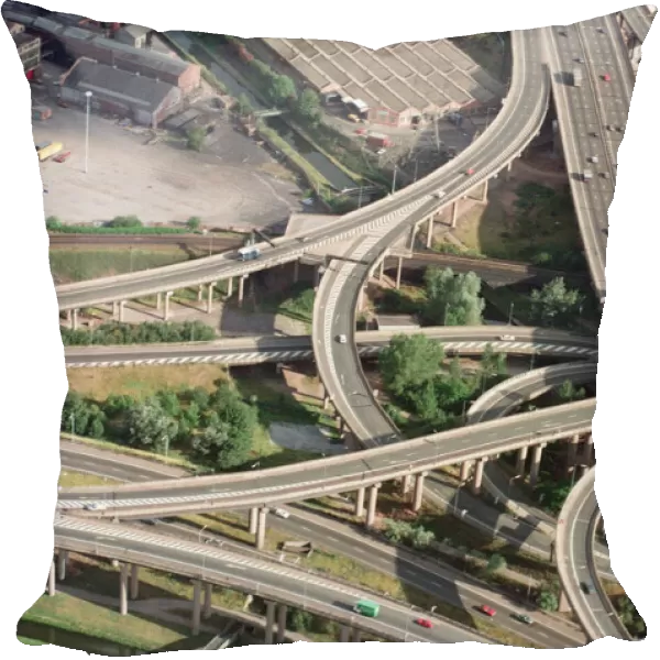 Motorway traffic from the BRMB plane. Gravelly Hill Interchange
