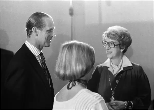 Prince Philip, Duke of Edinburgh, visiting the offices of the Daily Mirror Newspaper in