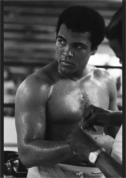 Muhammad Ali (Cassius Clay) training at his Pennsylvanian mountain retreat for his fight