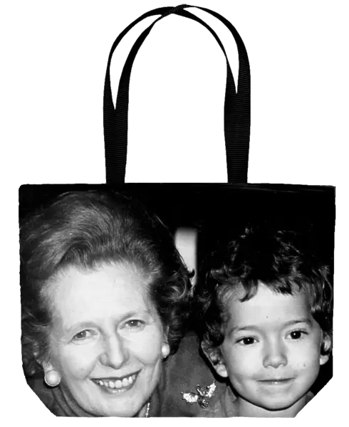 Margaret Thatcher presenting Variety Club coach at House of Commons - October 1987
