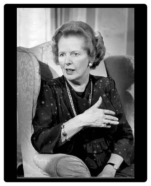 Margaret Thatcher at interviewed at 10 Downing Street - April 1987