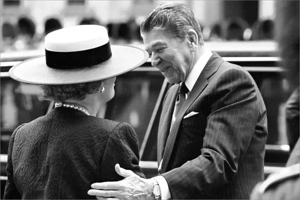 Margaret Thatcher, Prime Minister of the UK with Ronald Reagan, president of the USA