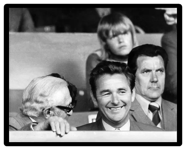 Nottingham Forest manager Brian Clough watching the action from the dugout