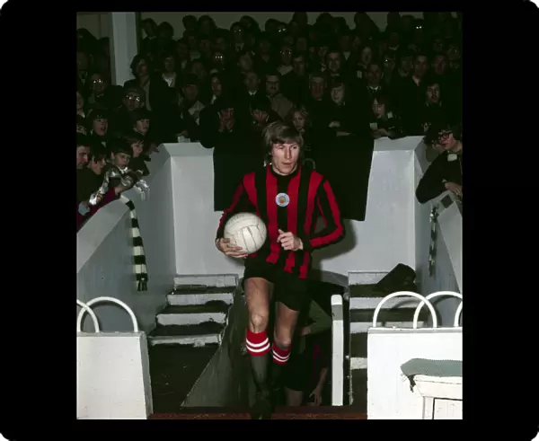 Manchester City footballer Colin Bell leaves the tunnel before his side
