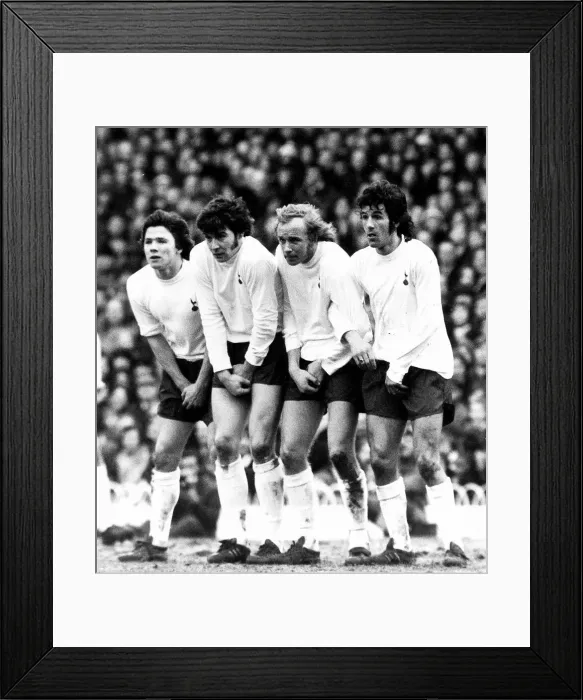 Framed Print : Tottenham Hotspur Players in Defensive Formation Print Framed Print : Tottenham Hotspur Players in Defensive Formation Print