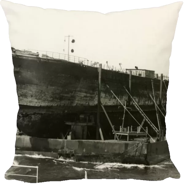 SS Great Britain on Salvage Pontoon, 1970