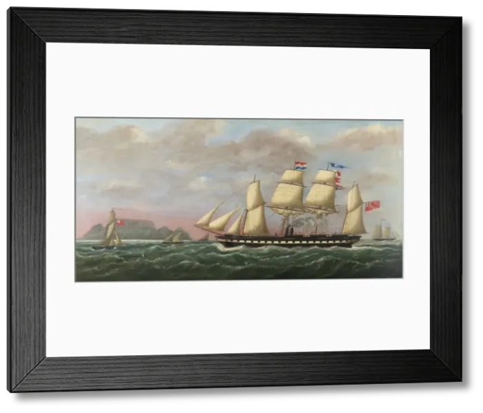 Framed Print : The SS Great Britain Print: Table Bay Harbour Scene Framed Print : The SS Great Britain Print: Table Bay Harbour Scene