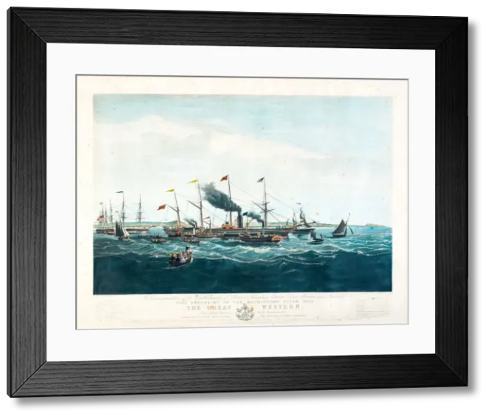 Framed Print : The SS Great Western Print: Bristol Maiden Voyage 1838 Framed Print : The SS Great Western Print: Bristol Maiden Voyage 1838