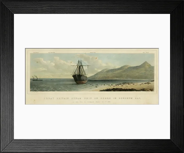 Framed Print : The SS Great Britain Ashore Print, 1846 Framed Print : The SS Great Britain Ashore Print, 1846