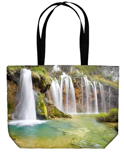 Waterfalls in Plitvice Lakes National Park, Croatia, UNESCO