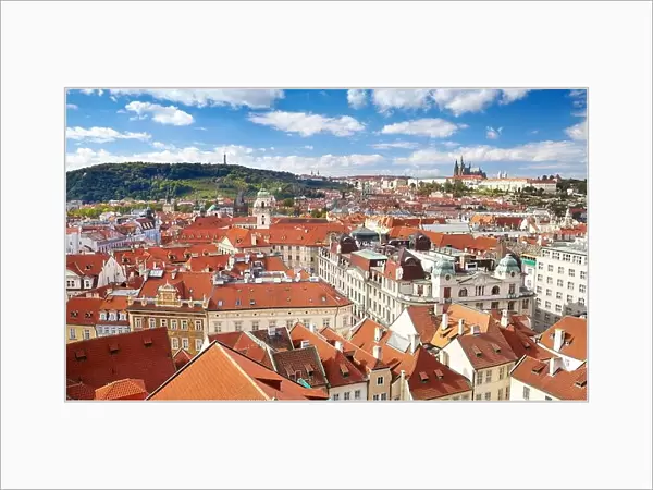 Ariel view of the Prague Old Town, Czech Republic, UNESCO